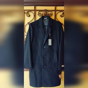 Michael Kors Men's Black Wool Madison Coat Jacket NWT